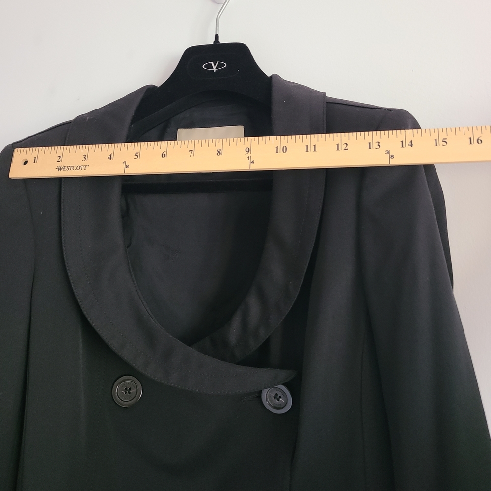 Burberry London Black Double-Breasted Wool Women's Blaser Jacket Size 12 - Picture 7 of 15